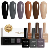 CANNI gel nail polish color bottles show true shade for precise application.