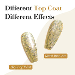 CANNI Gold Gel Polish bottle with UV lamp illustrating quick cure time.