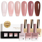 CANNI Jelly Gel Nail Polish Set pink bottle shows vibrant shade for salon-grade manicure