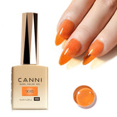 CANNI Jelly Orange bottle view shows translucent orange-brown shade ideal for fall nails.