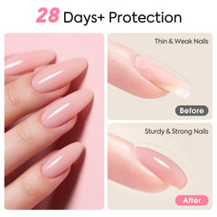 CANNI Rubber Base Gel strong-foundation supports weak nails with durable base layer.