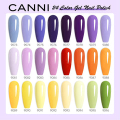 CANNI swatch-on-nails displays full color range for easy manicure planning.
