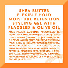Cantu flaxseed olive oil hydration image emphasizes lightweight nourishment for frizz-prone hair.