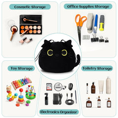 Cantustime inner zip pocket mesh compartments help organize makeup and toiletries
