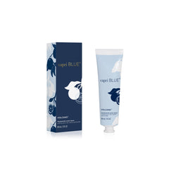 Capri Blue Volcano Flora Edit hand cream tube showing non-greasy moisture on the go