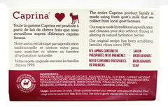 Caprina Fresh Goat's Milk Soap Original bar closeup showcasing creamy lather texture and gentle cleanse.