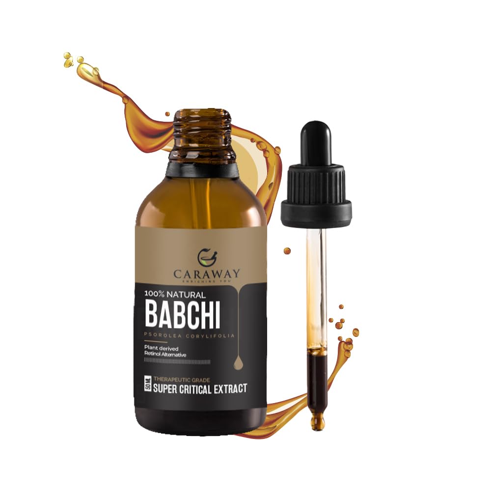 CARAWAY Bakuchi Oil bottle—CO2 extract for potential even skin tone.
