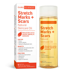 Care Science body oil serum with stretch-mark focus for quick hydration and smoother skin