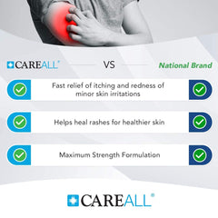 CareAll Hydrocortisone 1% tube tamper seal close up for safety