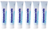 CareALL petroleum jelly 6-pack tubes, front view, fragrance-free moisture for skin.