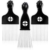 CAREHOOD metal Afro lift comb with wide teeth detangles curly hair smoothly