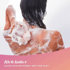 Caress Daily Silk white peach and orange blossom scent detail.