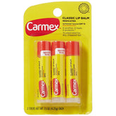 Carmex Classic Lip Balm Original stick closeup highlights cooling comfort and moisture