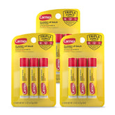 Carmex Classic Medicated Lip Balm Stick 3-pack display for daily lip care.