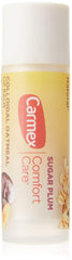 Carmex Comfort Care Colloidal Oatmeal Lip Balm Sugar Plum on-pack, everyday lip protection