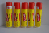 Carmex Original Lip Balm Pack 5 tube-front delivering cooling moisture.