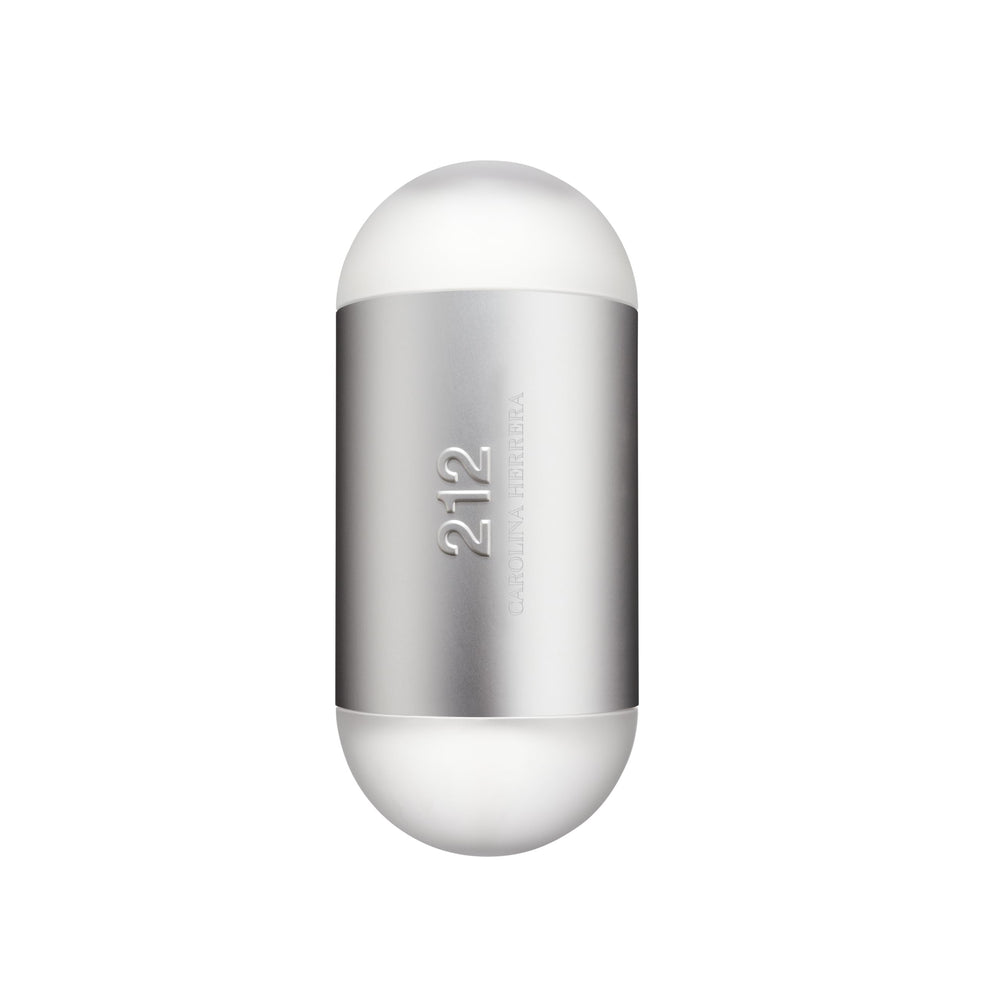 Carolina Herrera 212 NYC bottle front shows sleek modern elegance for daily wear.