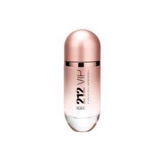 Carolina Herrera 212 VIP Rose bottle close-up for confident, elegant evenings.