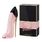 Carolina Herrera Good Girl Blush bottle-front showcases elegant design for a confident evening look.