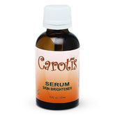CAROTÏS Brightening Serum bottle closeup shows lightweight, fast-absorbing texture.