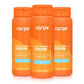 Carpe sweat absorbing powder packaging showcases talc-free formula for daily freshness and anti-chafing.