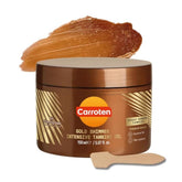 Carroten Gold Shimmer Tanning Gel bottle highlights easy application for a streak-free bronze.