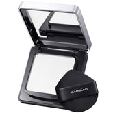 CARSLAN powder compact open with mirror for on-the-go touch-ups.