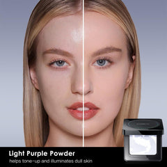 CARSLAN waterproof face pressed powder compact open with mirror for on-the-go touchups.