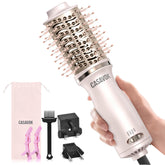 Casavok dual voltage hair-dryer-brush front view for travel styling.