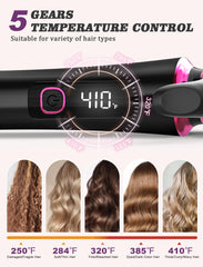 Casavok dual-voltage travel curling iron supports worldwide styling on the go.