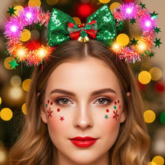 CASDRE Christmas bow headband with bell detail adds sparkle to outfits.