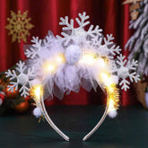 Catery light up snowflake headband glows for festive celebrations and photos