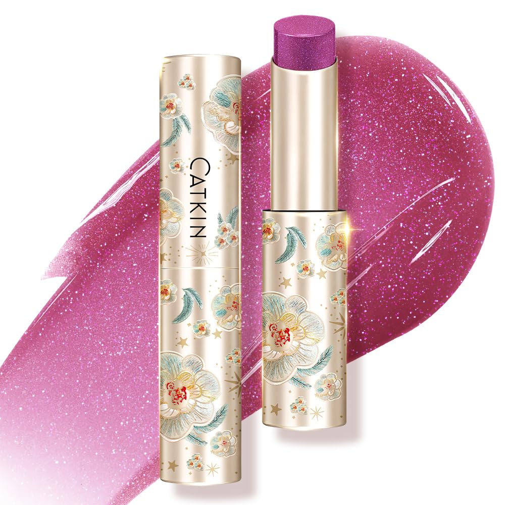 Catkin glossy lip balm tube delivers radiant hydration with a dewy finish.