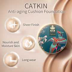 Catkin Phoenix Cushion puff close-up showing soft, even application.