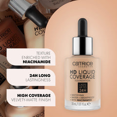 Catrice HD Liquid Coverage nude beige 032 swatch on skin for color match