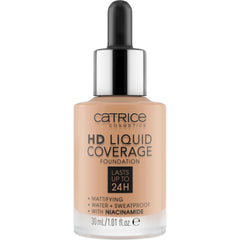 Catrice HD Liquid Coverage texture swirl shows lightweight, natural-looking finish.