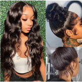Catti body wave 360 lace front wig cap construction for secure, natural-looking fit.