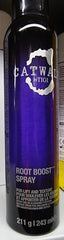 Catwalk by TIGI Root Boost Spray application mousse delivers textured lift and all-day hold