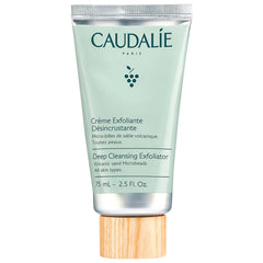 Caudalie Vinoclean Deep Cleansing Exfoliator bottle shown for gentle exfoliation and refreshing cleanse