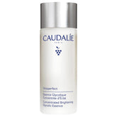 Caudalie Vinoperfect Brightening Essence bottle close-up for daily radiance prep.