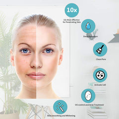Caviens Nwsw facial steamer mist outlet demonstrating consistent micro-fine warm droplets.