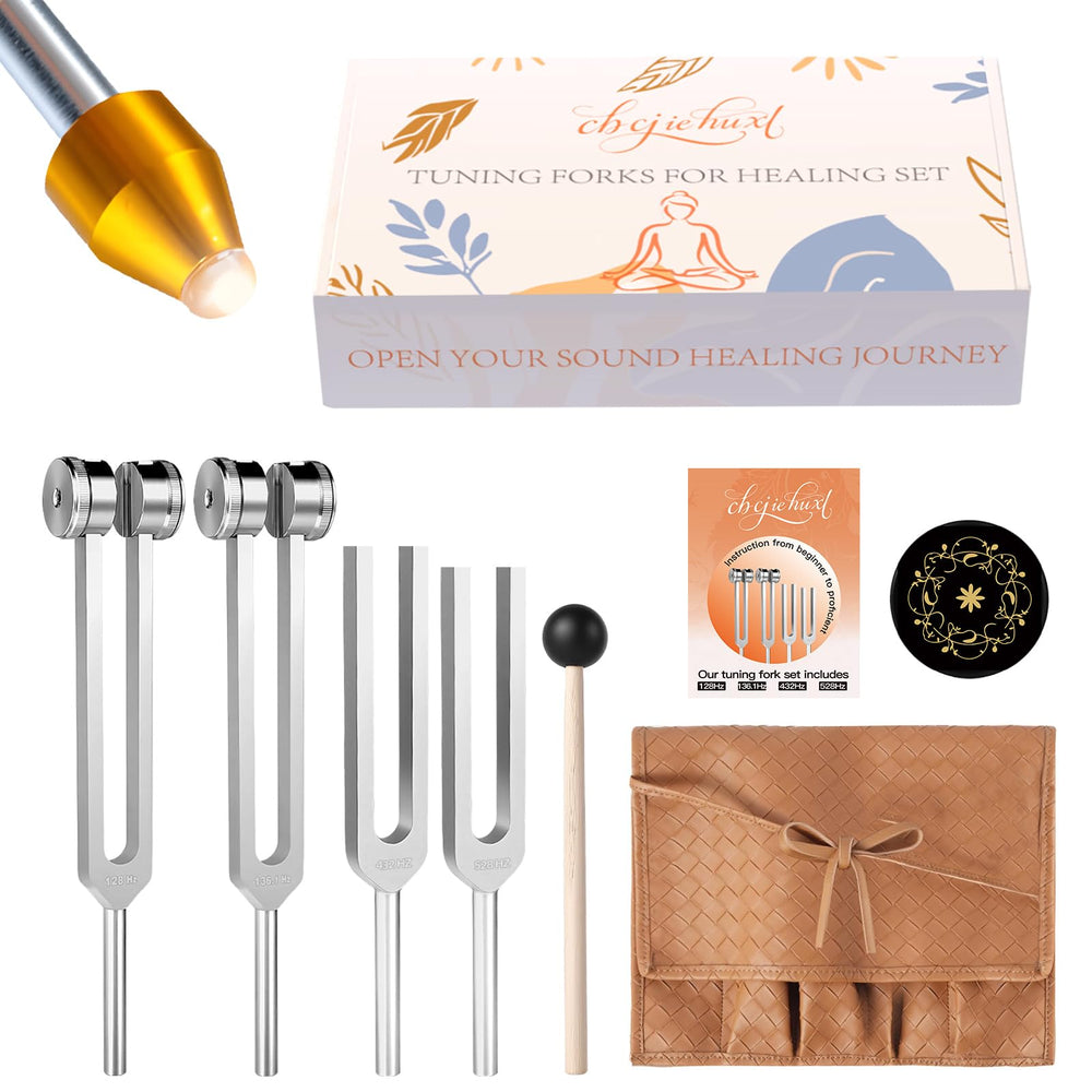 CBCJIEHUXL tuning fork 528Hz sits ready for chakra balance and sound therapy sessions.