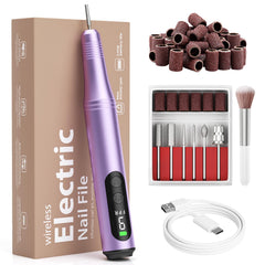 Ccigedy cordless nail drill with LED display for precise speed control during manicures
