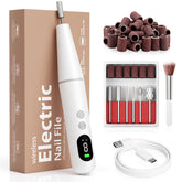 Ccigedy electric nail drill kit LED display enables precise speed control for at-home manicures.