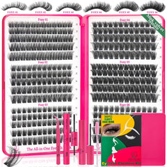 CCODDY Foxy Beauty lash clusters kit box packaging for easy DIY lash application