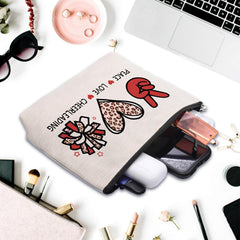 CEASQVAA makeup bag material: 12 oz canvas with water resistance.