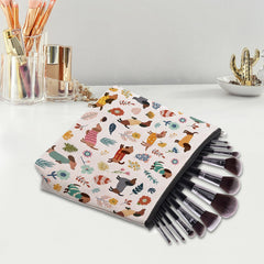 CEASQVAA Dachshund Gifts Makeup Bag pattern detail highlighting design for gifting
