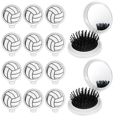 Cecnamt volleyball mini detangler brush compact for on-the-go styling.