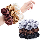 CEELGON satin scrunchies black oversized hold for thick hair with gentle, snag-free removal.