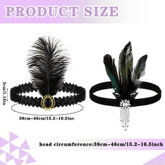 Ceenna flapper headband showing elastic band for comfortable fit.